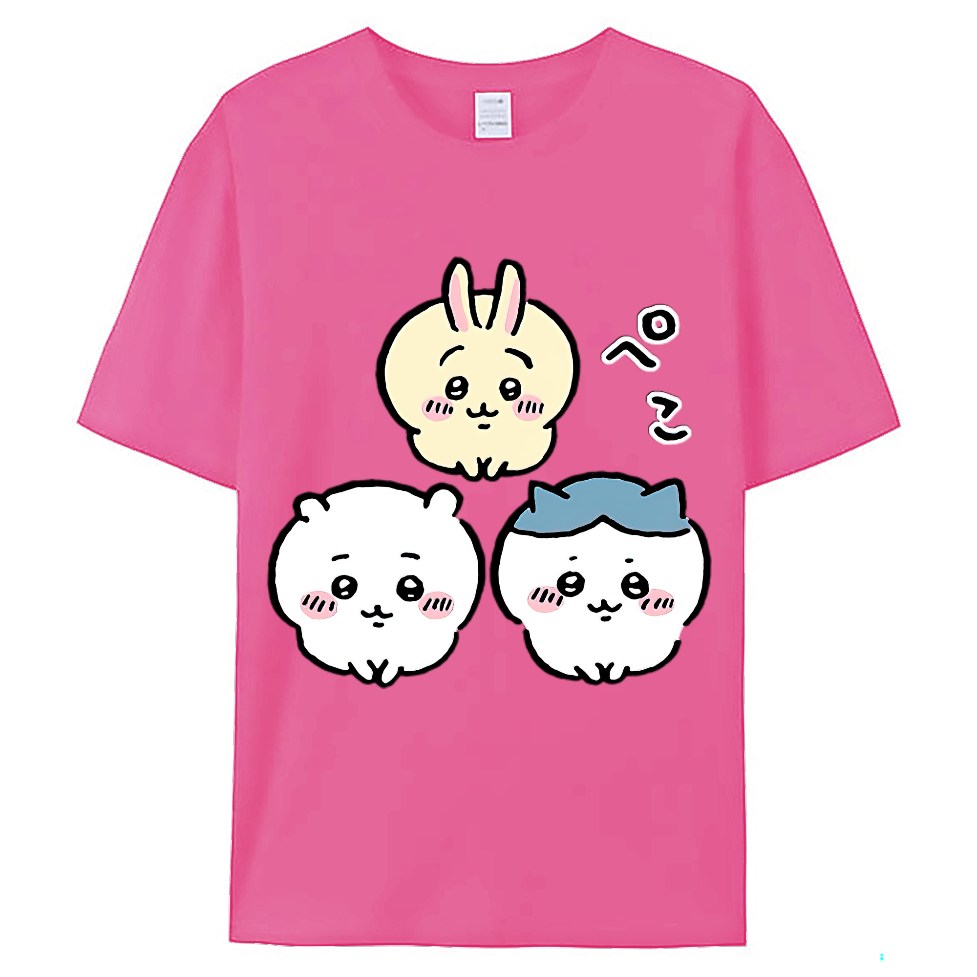 （画像用） ちいかわ うさぎ Chii-kawa usagi レディースカジュアルプリントTシャツ（綿100％）